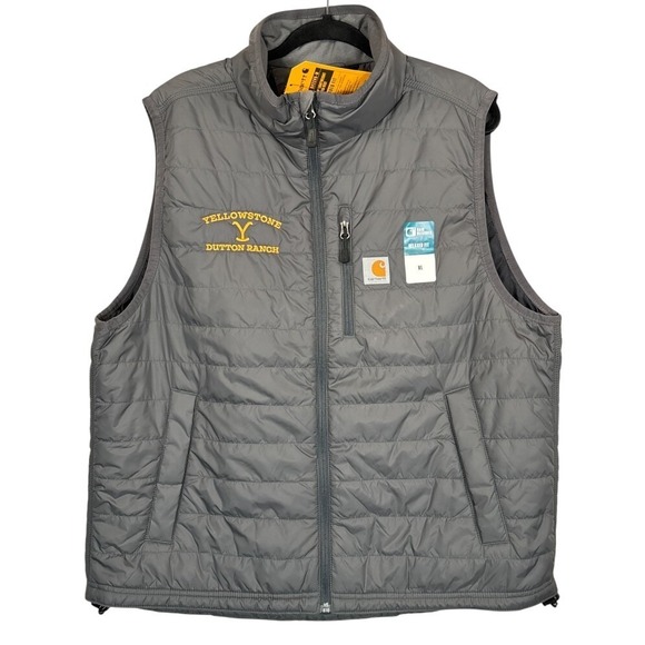NWT Carhartt Yellowstone Dutton Ranch Embroidered Lightweight Vest Gray XL - Picture 1 of 6